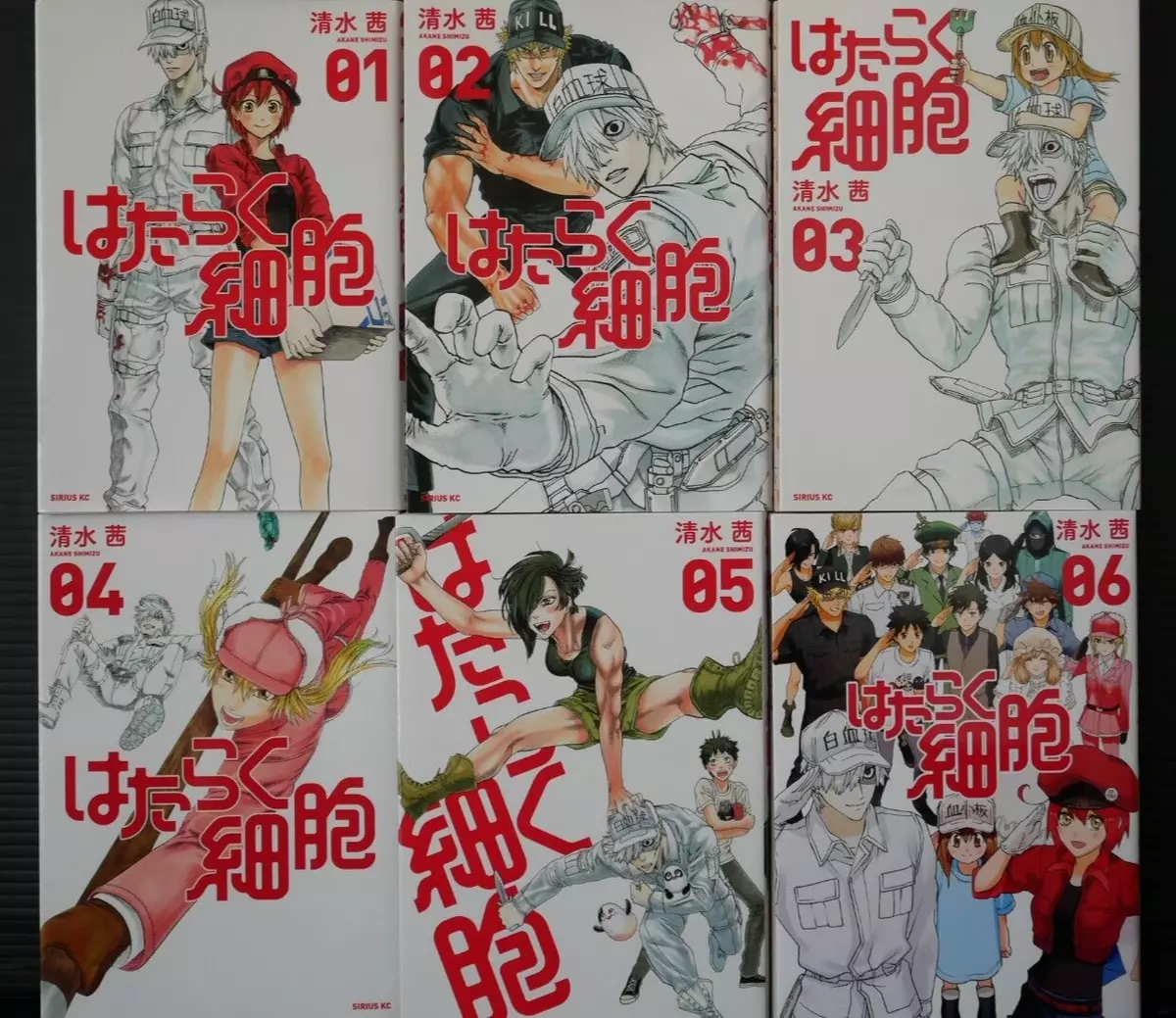 Japanese Anime Hataraku Saibou Cells At Work Comic Set Painting