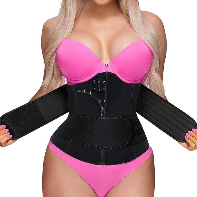 GainKee Neoprene Waist Trainer Corset for Women with Clip and Zip Design for Workouts and Sweat