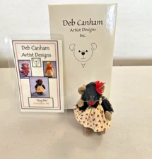 Deb Canham Artist Designs 'Hug Me' Hot Ed #9 2.75" LE Mohair Mouse 64/200 MIB
