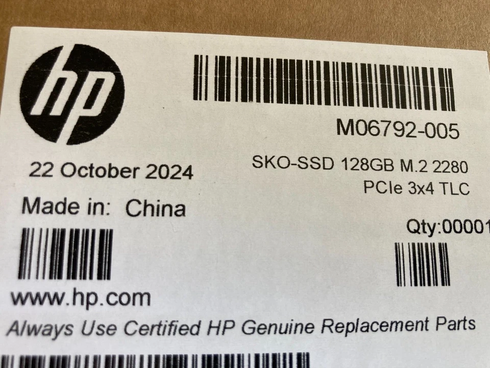 NEW SEALED HP / KINGSTON M06792-005 / N19705-001 SSD 128GB M.2 2280 PCIe TL KIT - Image 3 of 4