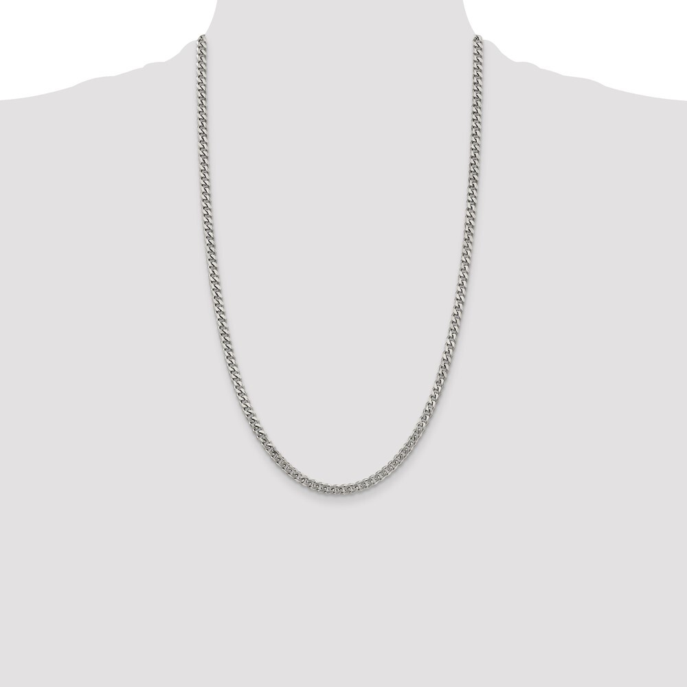 Sterling Silver 4.5mm Curb Chain Necklace 26