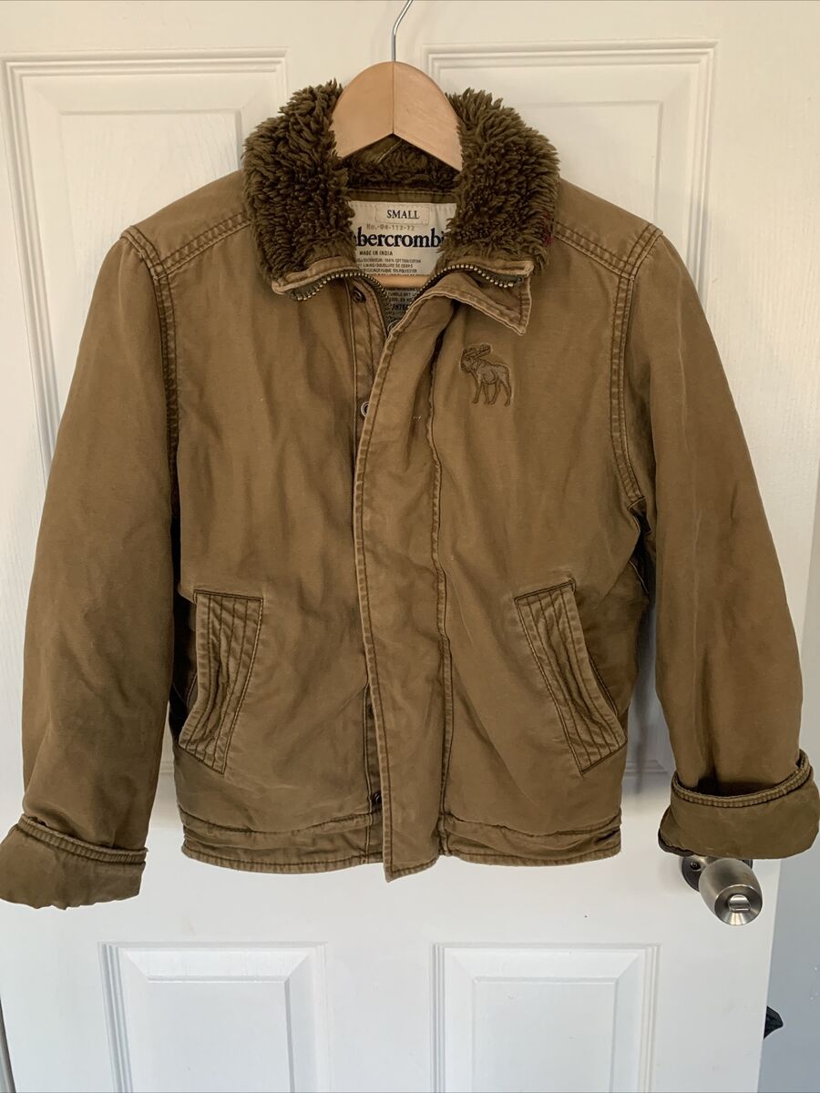 ABERCROMBIE & FITCH Boys ADIRONDACK Jacket, Small, Brown ABERCROMBIE & FITCH Boys ADIRONDACK Jacket, Small, Brown