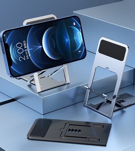 Boosting Aviation Aluminum Alloy Folding Desktop Stand for IPhone and Android - 第 2/9 張圖片