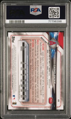 2018 Bowman SHOHEI OHTANI 49 RC Rookie Paper PSA 10 GEM MINT | eBay