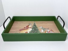 Green Wooden Serving Trays for sale