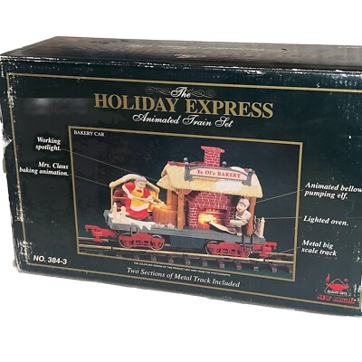 The Holiday Express Animated Train Set Bakery Car No. 384-3 New
