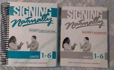 Signing Naturally SET Teacher's Curriculum Guide and Answer Key Units 1-6, DVDs