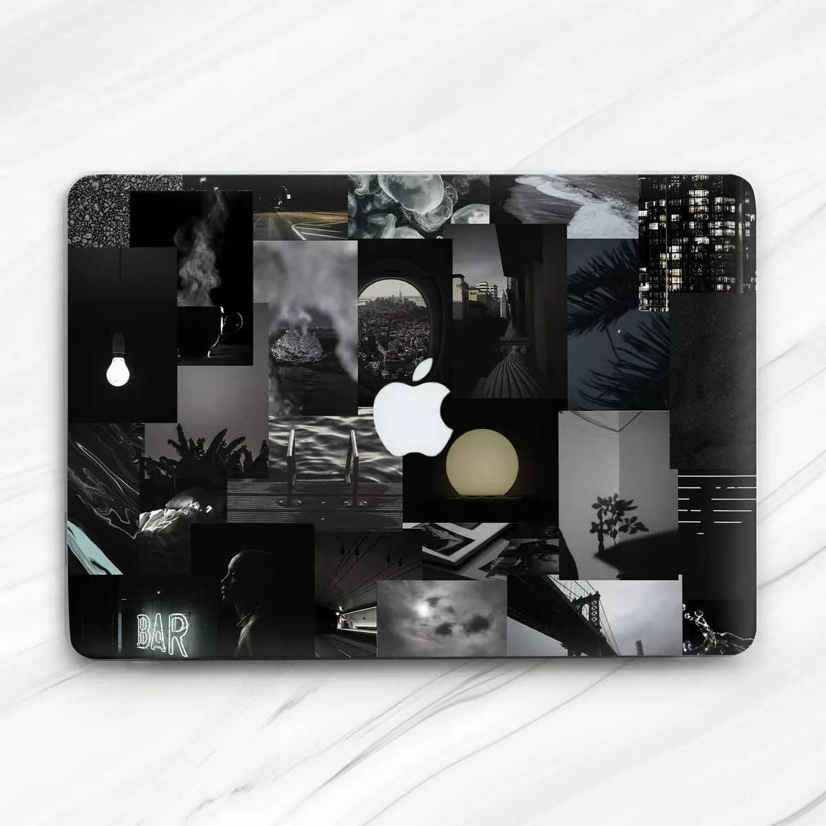 Black Aesthetic Collage Trendy Hard Case For Macbook Air 13 Pro 16 13 14 15