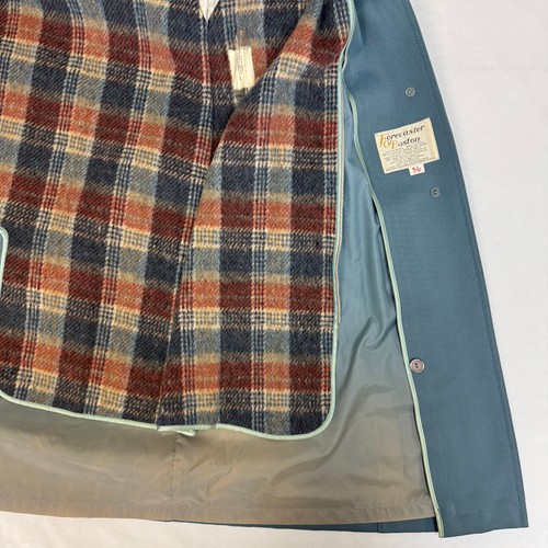 Vintage Forecaster of Boston Women's Blue Zip Out Liner Trench Coat, Size 9/10 - Picture 12 of 20