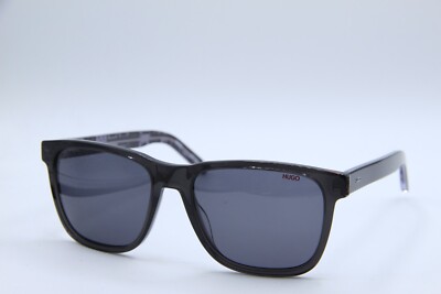 NEW HUGO BOSS HG 1073/S 5RKIR BLACK CLEAR GREY AUTHENTIC SUNGLASSES 56-18