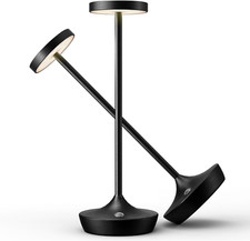 Rechargeable Cordless LED Table Lamp - Dimmable  Waterproof 2 Pack 