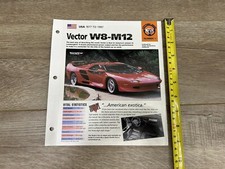 Hot Cars Street Racers Vector W8-M12 #1 Folder Brochure Spec Sheet