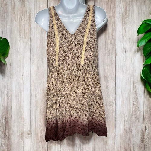 Sky And Sand Tank Top Boho Hippie Cottage Floral Print Embroidery Small - Picture 2 of 10
