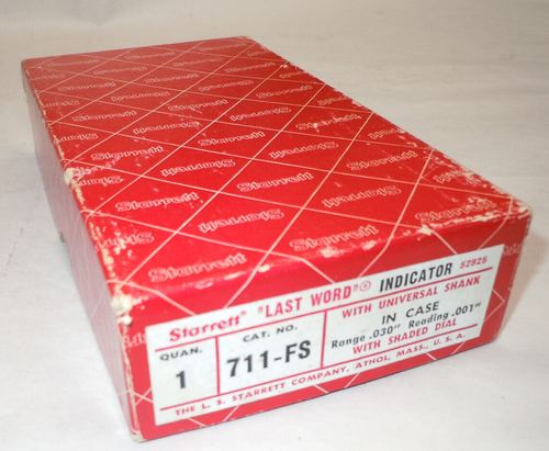 Test Indicator Set Starrett .001" Last Word # 711, Machinist Test Indicator, USA - Picture 6 of 6