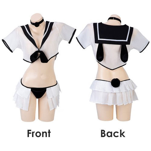 Sexy Women Lingerie Sailor Cosplay Costume Student Uniform Porno Games Role Play - Picture 8 of 14