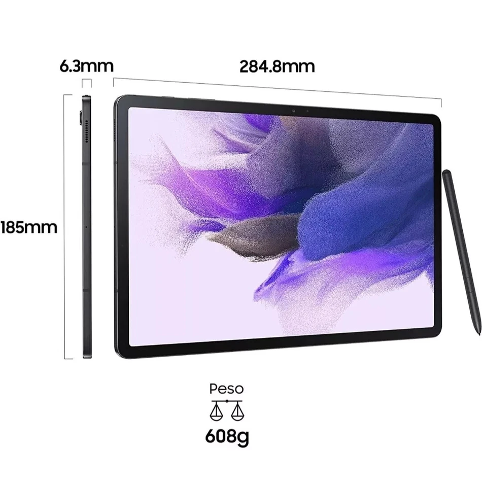 Tablet Samsung Galaxy S7 FE SM-T733N 64GB, Wi-Fi, 12,4" - Mystic Black nero - Immagine 2 di 4