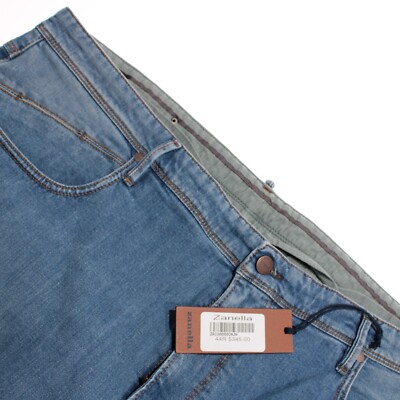 Zanella NWD Cotton Blend 5 Pocket Jeans Size 44 US Martin In Blue Denim