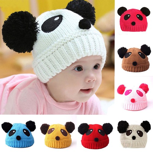 Winter Cute Panda Crochet Knitted 