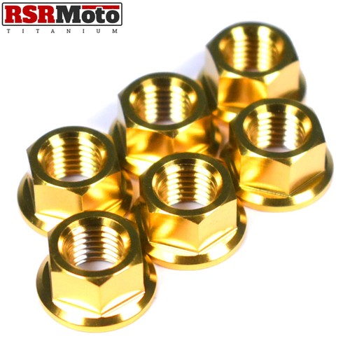 Tuercas de piñón trasero de titanio para Suzuki Bandit 1200 GSF1200, 1996-2006, dorado - Imagen 3 de 3