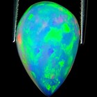 7.02 Ct IGI Certified Natural Ethiopian Cabochon Opal Multi Color Pear Cut — photo 3