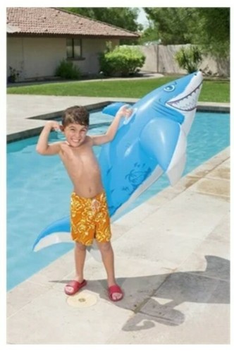 H2Ogo Ride On Shark Inflatable Pool Float Summer beach blow up sharky kids fish - Picture 2 of 6