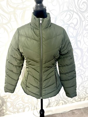 NWT $195 Ted Baker London Renika Packable Quilted Jacket Khaki Green Women 0 XS
