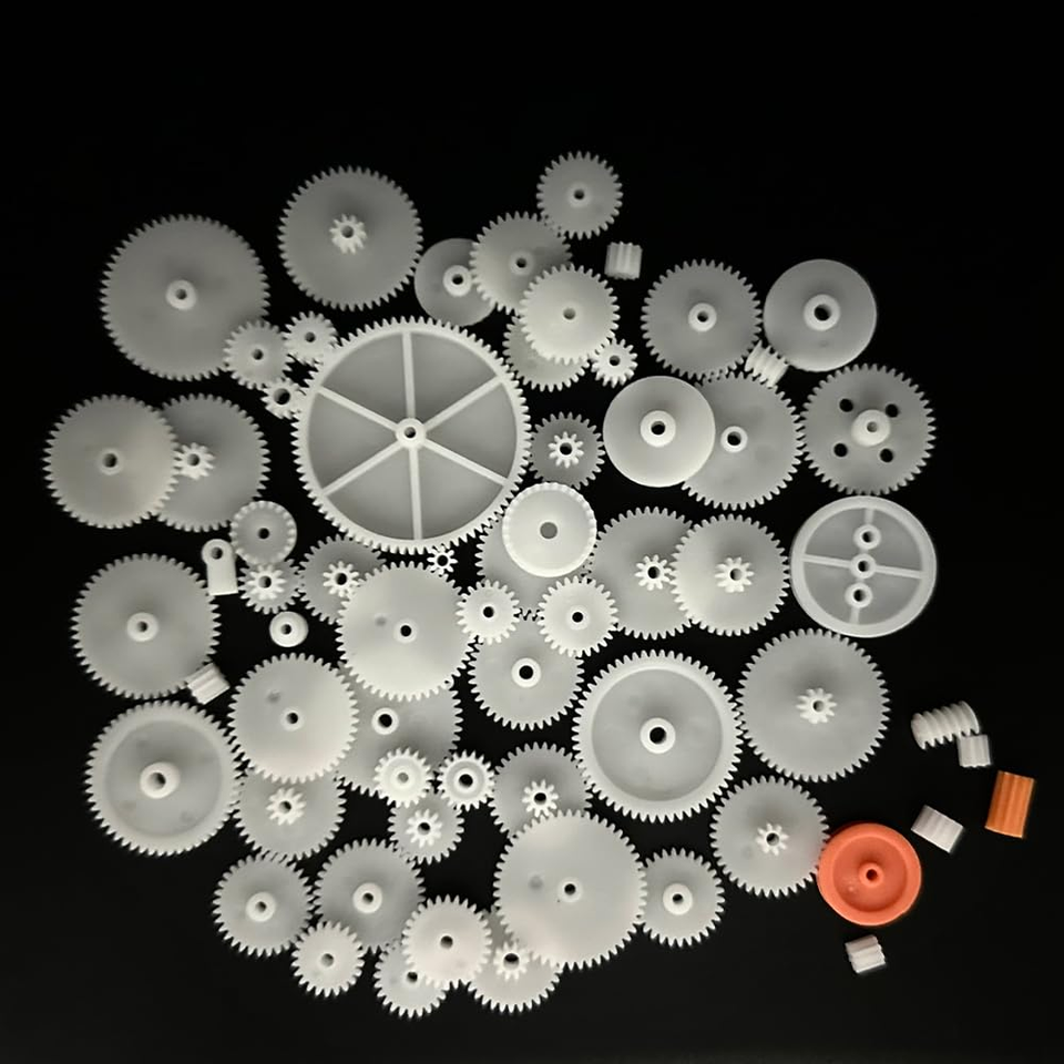 64PCS White Plastic Gears for RC Car Motor Toy Model DIY Helicopter RC