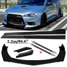 Front Bumper Lip Spoiler Splitter Car Body Rear For Mitsubishi Lancer Evo Glossy