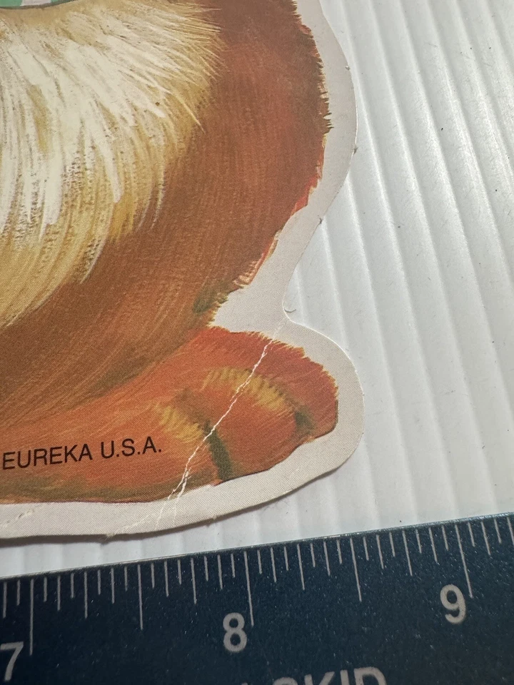 Recortes de Páscoa Flocados Diecut Vintage Decoração Eureka Esquilo Dapper Manchado - Imagem 3 de 4