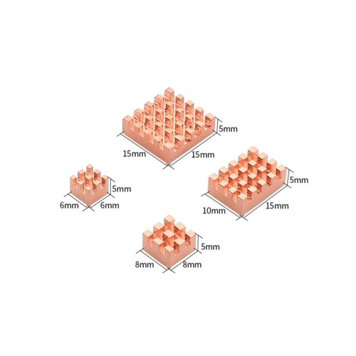 Copper Heatsinks For RPI 4B Development Board Efficient Heat Dissipation 4PCS - Bild 8 von 8