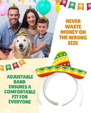 Sombrero Headband Hats, 9 Pack - Cinco De Mayo Party Supplies Decorations Fiesta