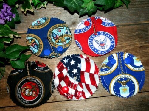G-tube pads, Mic-key Button Feeding Tube Pads, AMT Button Cover  Love our Troops - Picture 1 of 7