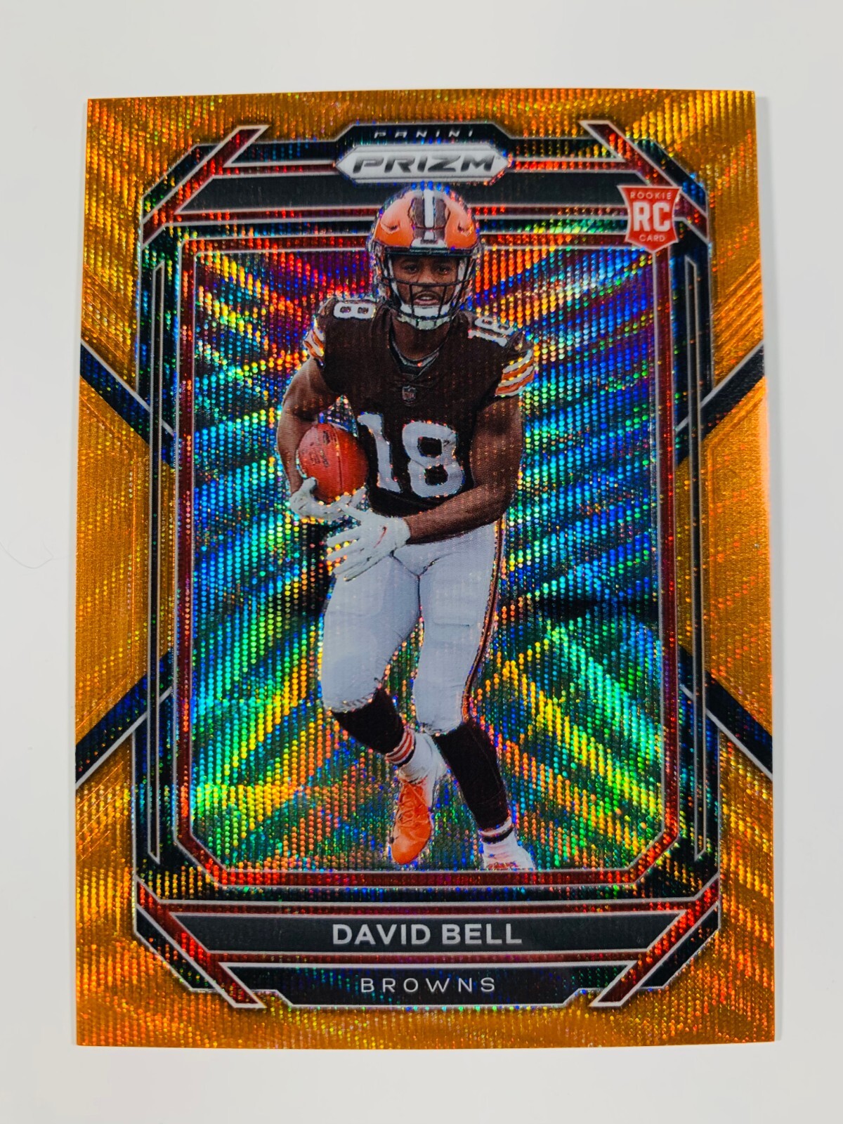2022 Panini Prizm Rookies Orange Wave Prizm /60 SSP David Bell #334 Rookie RC
