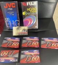 8X Tapes LOT- Fuji, JVC, TDK& Maxell sealed NEW