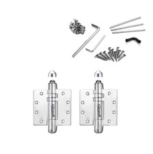 Spring Loaded Self-Closing Heavy Duty Gate Hinges, 2 Pack, Stainless Steel