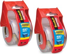 Heavy Duty Packaging Tape, 2 Inches x 800 Inches, Clear - 2 Count
