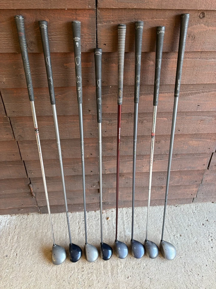 Job Lot 8 x Callaway Golf Clubs Woods Big Bertha War Bird Hawk Eye Left-Handed - Image 2 of 4