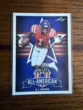 A.J. BROWN 2019 LEAF DRAFT FOOTBALL ALL-AMERICAN ROOKIE CARD