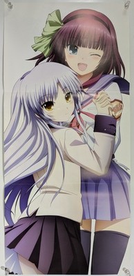Large Angel Beats! Kanade Yuri Tenshi / Nanoha 2-sided Anime Promo Poster OOP