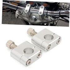 7/8" Standard HandleBar Handle Fat Bar Riser Mount Clamp Adaptor 22mm silver