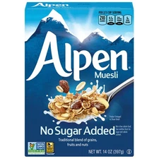 Alpen Muesli No Sugar Added Cereal, Heart Healthy Cereal with Wheat Flakes,... 