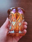 Super Marigold Millersburg Carnival Glass Diamonds Pattern Tumbler