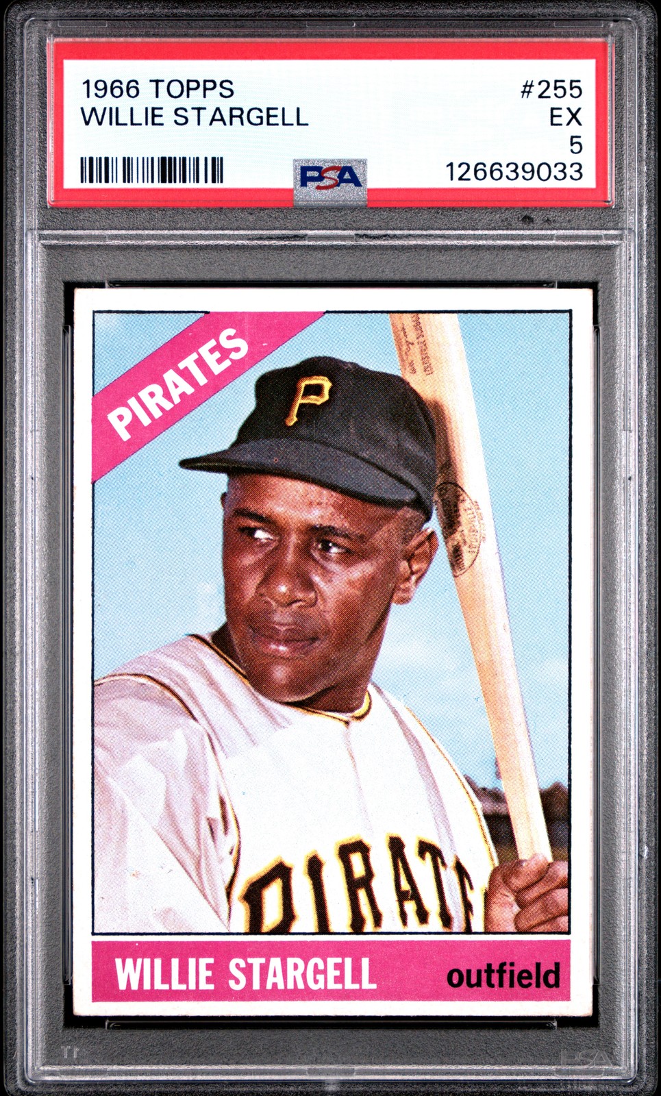 1966 TOPPS #255 WILLIE STARGELL PSA 5