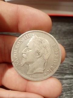 Monnaie 5 Francs argent Napoléon III 1867 BB