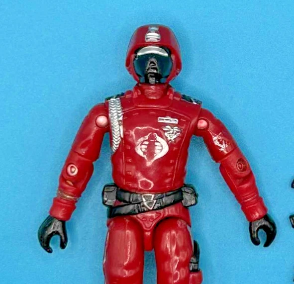 Figura Cobra Crimson Guard V1 1985 de colección G.I. GI Joe 3,75 ARAH *100 % completo Foto 2 de 3