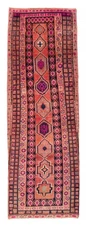 Vintage Hand-knotted Runner Rug 3'2" x 8'11" Traditional Oriental Wool Carpet