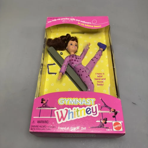 Vintage Mattel Gymnast Whitney Doll Friend of Stacie 1995 Pink Outfit In Box New