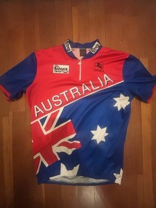 Australia Vintage Cycling Jersey Shirt Size XL, Bike, Tour De France style 