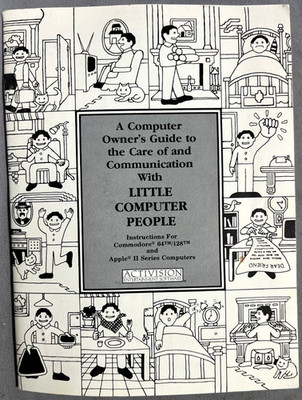 Little Computer People Disk /Book for Commodore 64/128 Activision 1987 Rich Gold