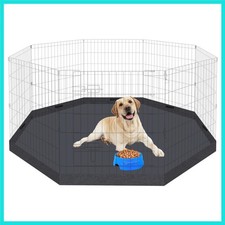 Dog Pet Playpen 8 Panel 24 Inch with Bottom Pad for Small Medium Pets Indoor ...
